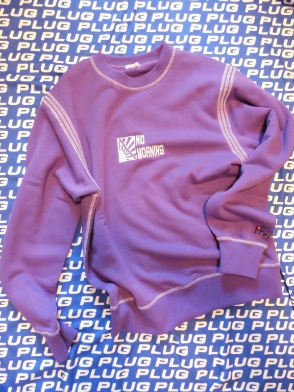 画像: needle work "no morning" sweat purple